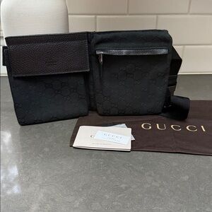 Gucci GG Supreme Belt Bag Black